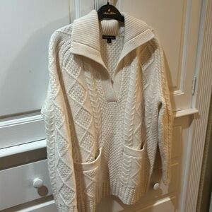 Oversized cable women's Brooks Brothers sweater size small